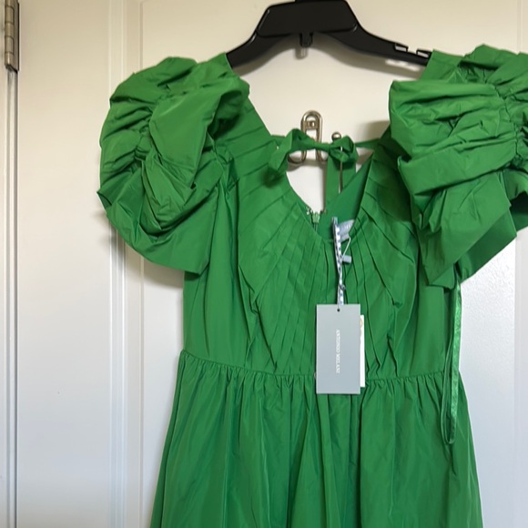 ANTONIO MELANI Green Maxi Dress with Puff Sleeves - Picture 8 of 10